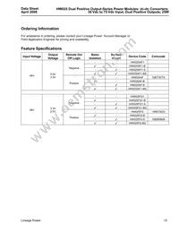 HW025FG Datasheet Page 15