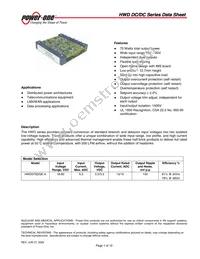 HWD075DGE-A9 Datasheet Cover