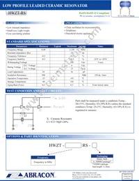 HWZT-8.00RS Datasheet Cover