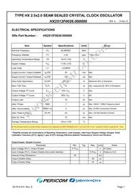 HX2513F0026.000000 Datasheet Page 3