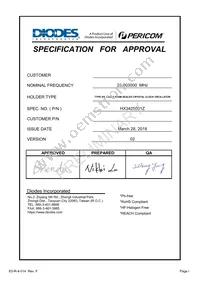 HX3425001Z Datasheet Cover