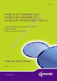 HYB18T1G800BF-3S Datasheet Cover