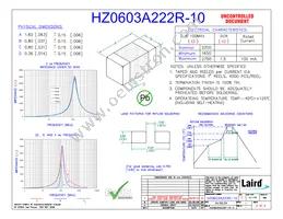 HZ0603A222R-10 Datasheet Cover