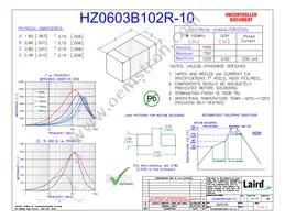 HZ0603B102R-10 Datasheet Cover