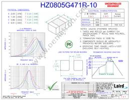 HZ0805G471R-10 Datasheet Cover