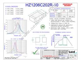 HZ1206C202R-10 Datasheet Cover