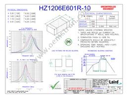 HZ1206E601R-10 Datasheet Cover