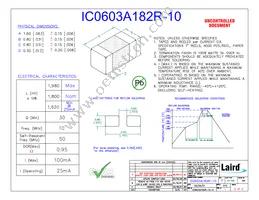 IC0603A182R-10 Datasheet Cover