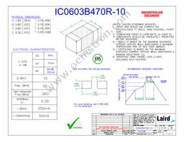 IC0603B470R-10 Datasheet Cover
