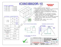 IC0603B820R-10 Cover
