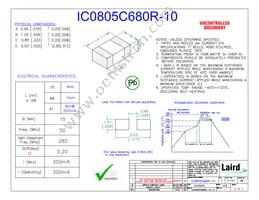 IC0805C680R-10 Datasheet Cover