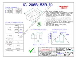 IC1206B153R-10 Datasheet Cover