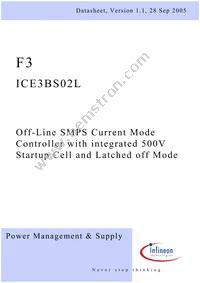 ICE3BS02L Datasheet Cover