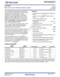 ICL7650SCBA-1T Datasheet Cover