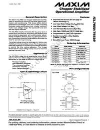ICL7652CPA+ Datasheet Cover