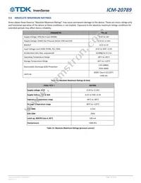 ICM-20789 Datasheet Page 16