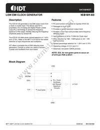 ICS181M-03T Datasheet Cover