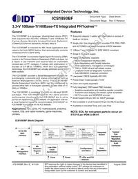 ICS1893BFIT Datasheet Cover