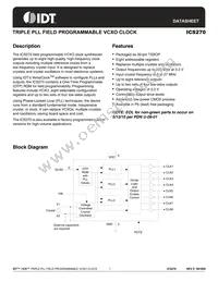 ICS270PGT Datasheet Cover