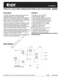 ICS281PGT Datasheet Cover