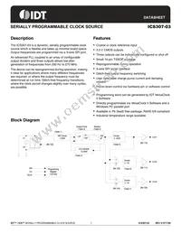 ICS307G-03T Datasheet Cover