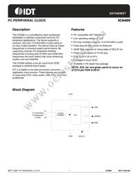 ICS409MT Datasheet Cover