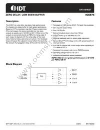 ICS574MT Datasheet Cover