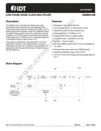 ICS601M-02IT Datasheet Cover