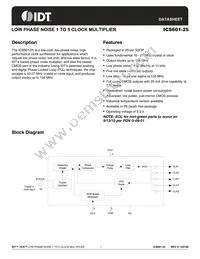 ICS601R-25T Datasheet Cover