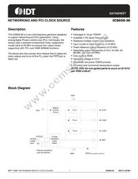ICS650G-36T Datasheet Cover