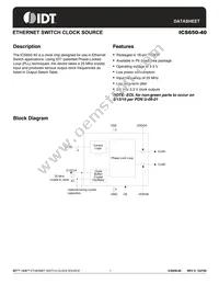 ICS650G-40T Datasheet Cover