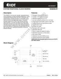 ICS650R-01T Datasheet Cover