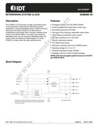 ICS650R-14T Datasheet Cover