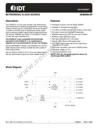 ICS650R-27IT Datasheet Cover