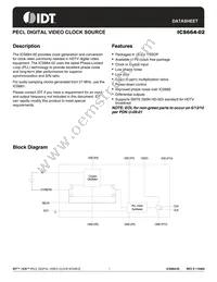 ICS664G-02T Datasheet Cover