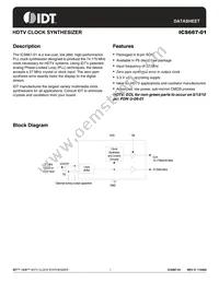 ICS667M-01T Datasheet Cover