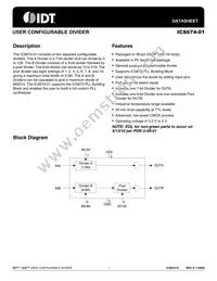 ICS674R-01T Datasheet Cover