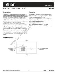 ICS722MLFT Datasheet Cover