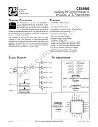 ICS83905AGT Datasheet Cover