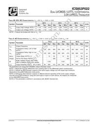 ICS853P022AMLFT Datasheet Page 4