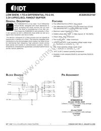 ICS853S314AGILFT Datasheet Cover