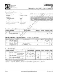 ICS854054AGLFT Datasheet Page 3