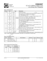 ICS854057AGLFT Datasheet Page 2
