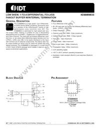 ICS889833AKLFT Datasheet Cover