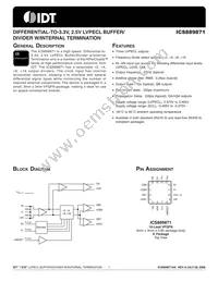 ICS889871AKLFT Datasheet Cover