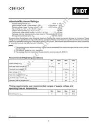 ICS9112AG-27T Datasheet Page 2