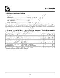 ICS9248AG-92LFT Datasheet Page 10