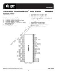 ICS9EPRS475CGLF Datasheet Cover