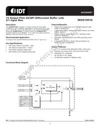 ICS9EX21501AKLFT Datasheet Cover