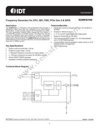 ICS9FG104CGLFT Datasheet Cover